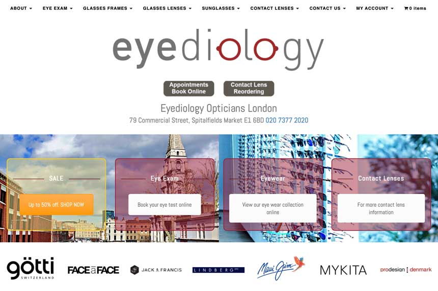 Eyediology London - Software integrations and SEO - houndstreetSEO Birmingham and London 0121 306 0238