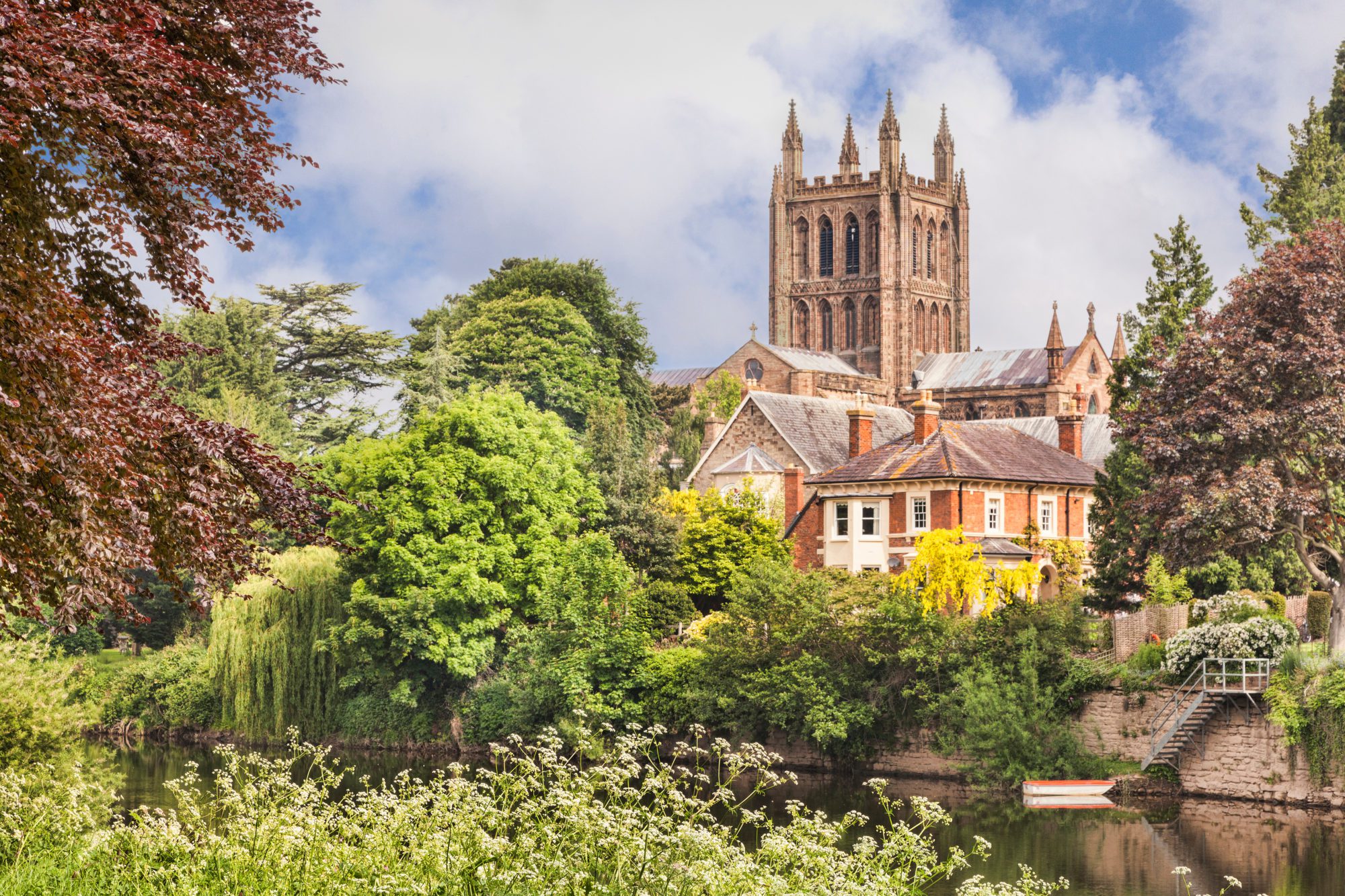 Hereford Cathedral and the River Wye image Adobe Stock