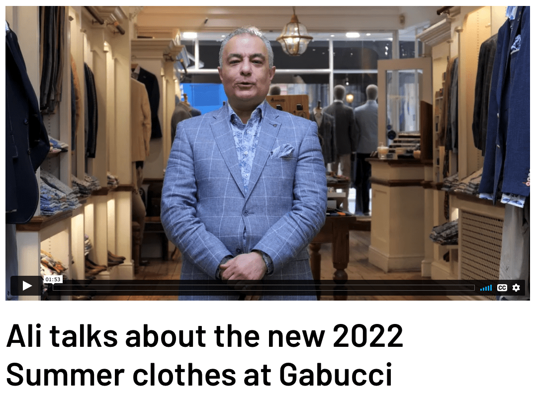 video of Ali at Gabucci talking about new season stock